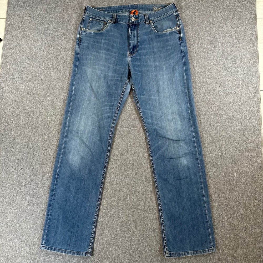 Tommy Bahama Jeans Mens 36x34 Standard Fit Blue Medium Wash Stretch Denim